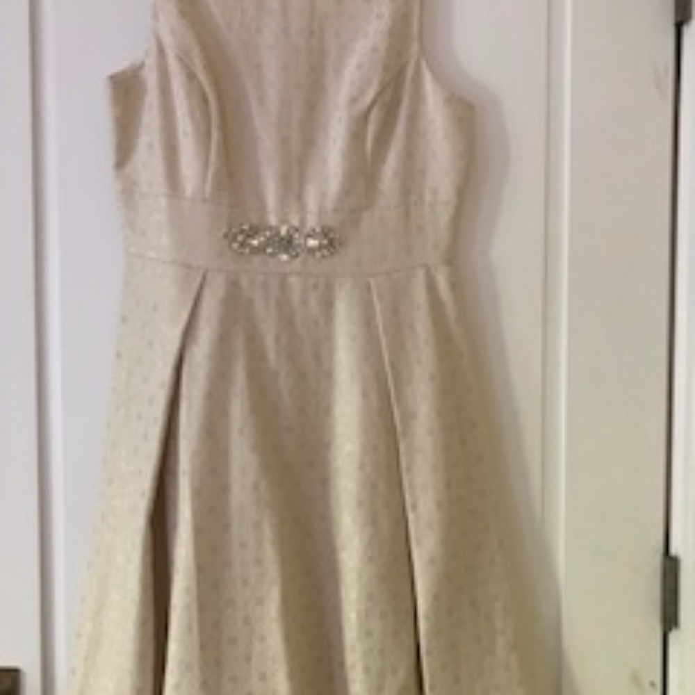 Eliza J Gold Jeweled Dress